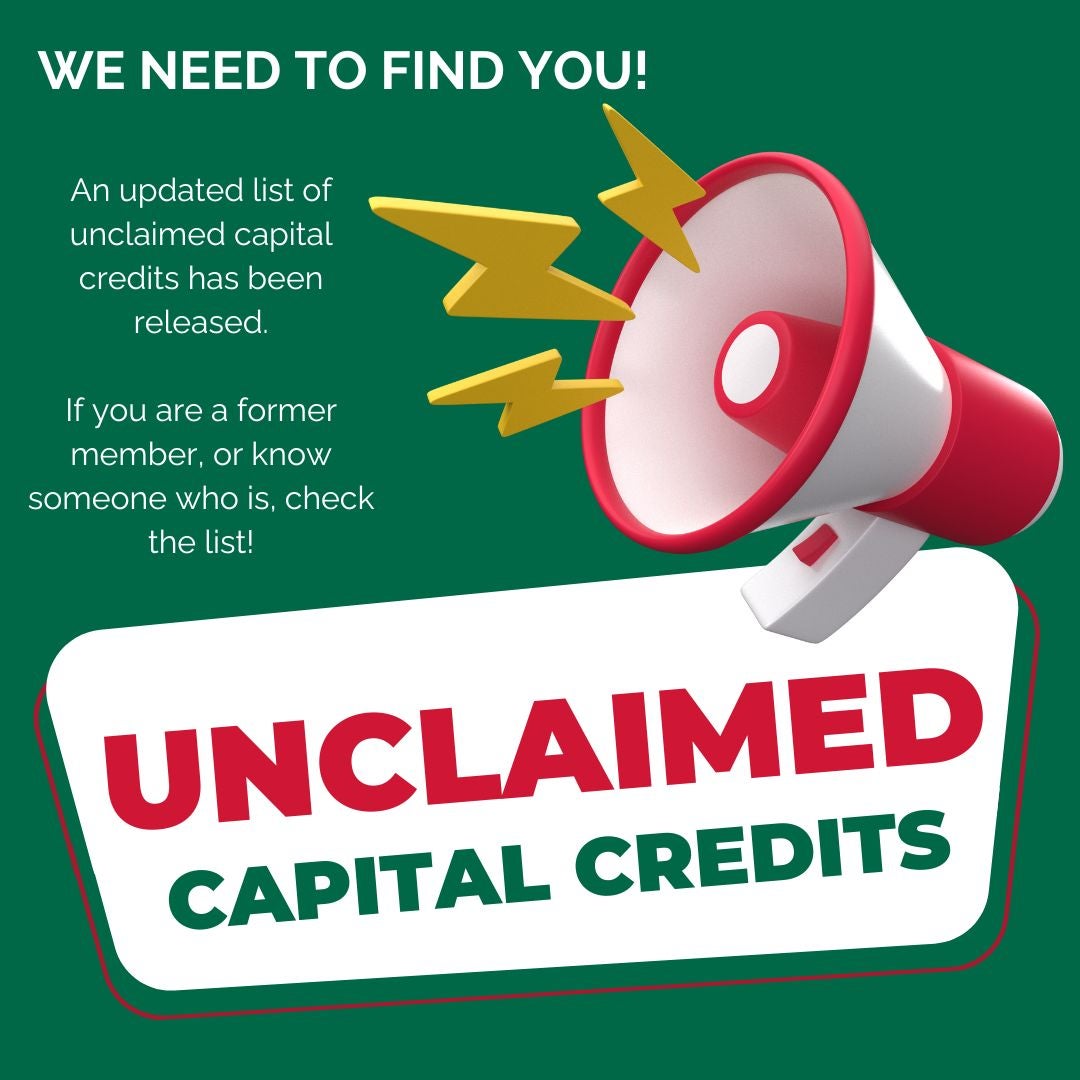 promo for unclaimed capital credit list