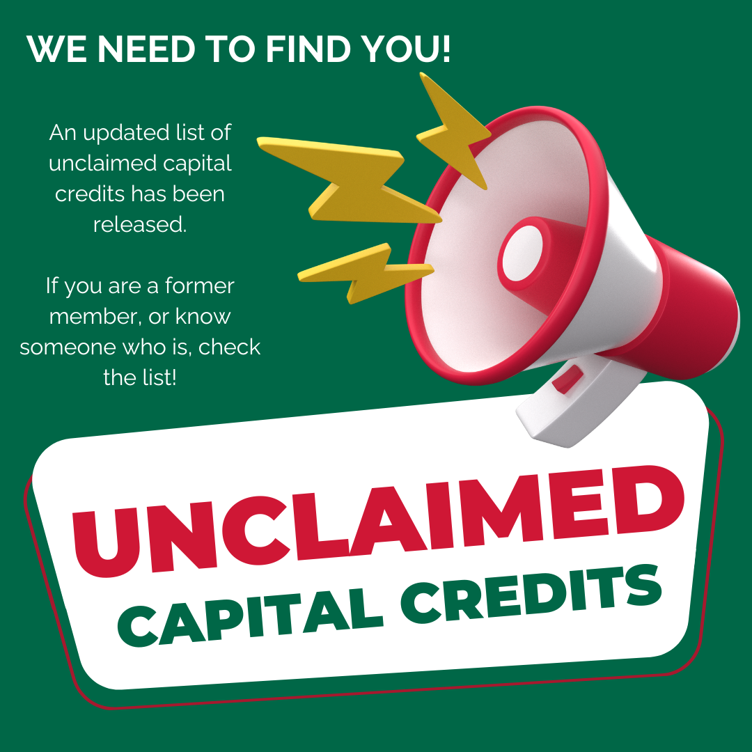 Graphic for unclaimed Lake Country Power capital credits