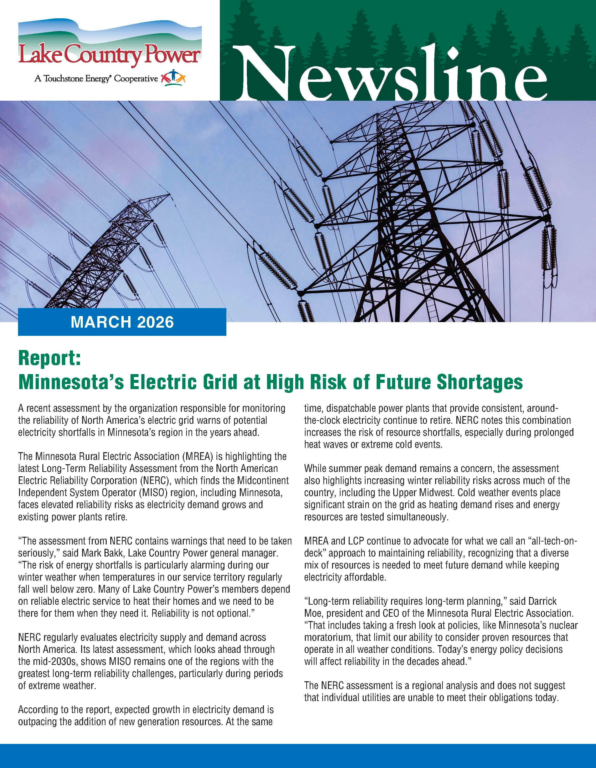 March 2026 Newsline cover