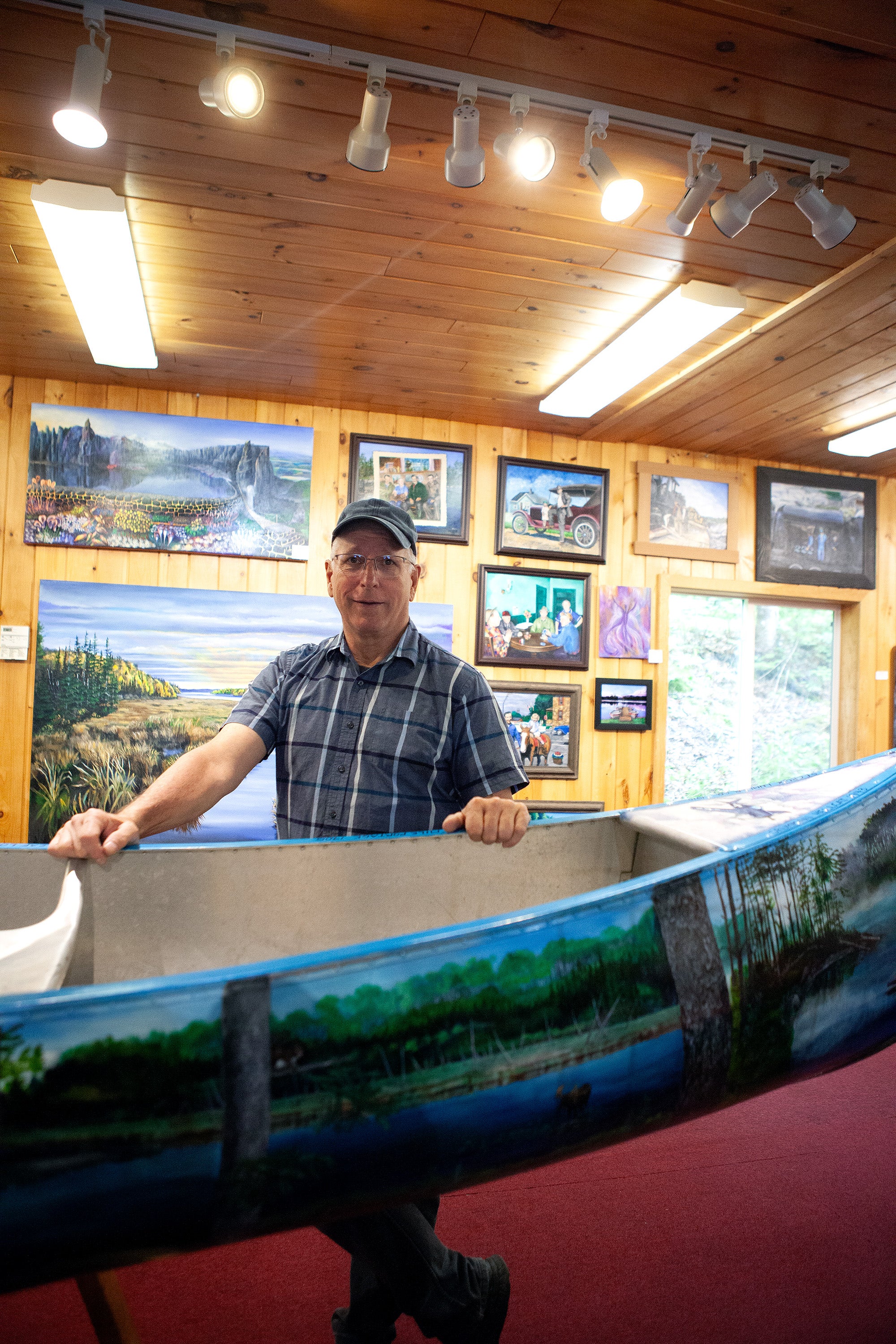 Joe Baltich with the Boundary Waters canoe