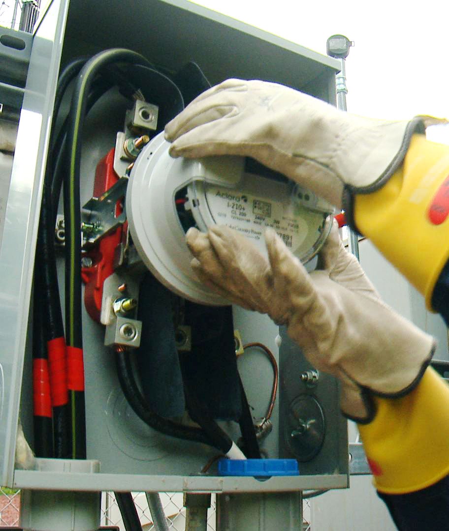 Removal of electric meter.
